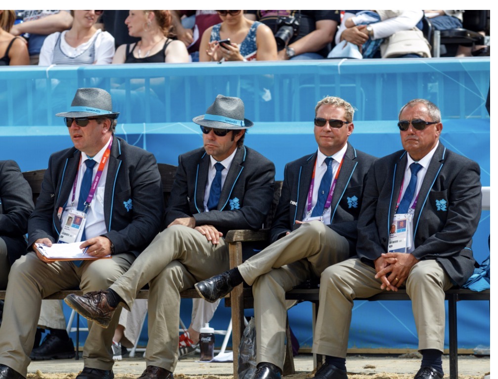 Bob Ellis with fellow officials at the London 2012 Olympic Games
